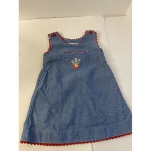 Vintage Strasburg Baby Girl's Dress Blue Flowers 12M 12 Months